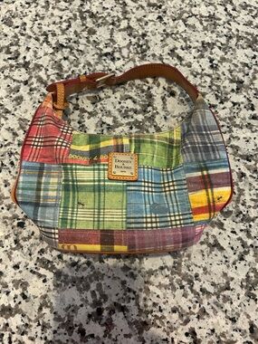 Dooney & Bourke Patchwork Plaid Shoulder Bag in Multicolor Plaid